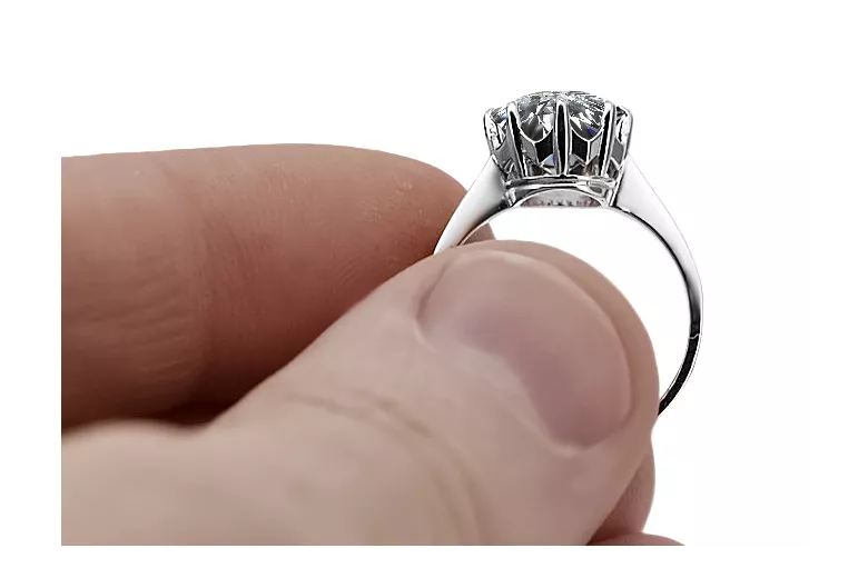 Cubic Zirconia 925 Silver Ring Vintage VRC157s štýl